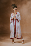 Sequin Long Kimono (White)