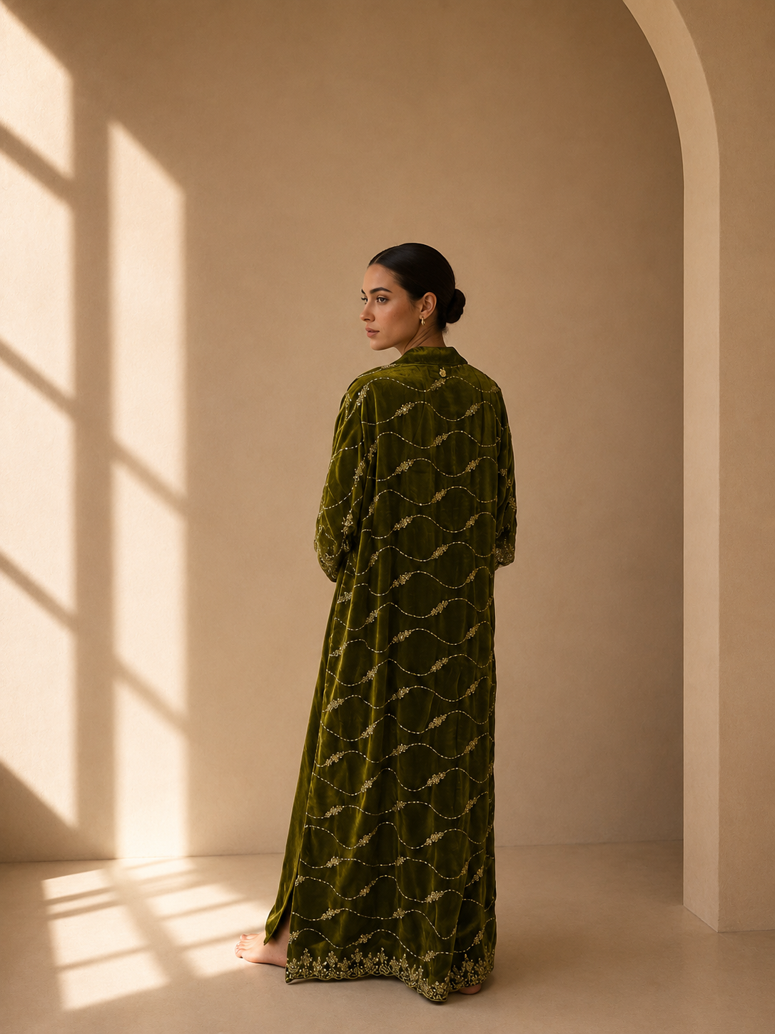 Embroidered Saree Kimono